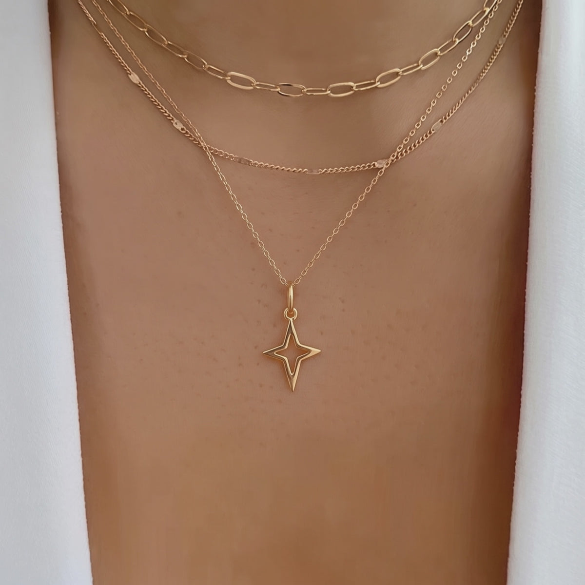 Open North Star Pendant