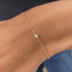 0.10 CT Diamond Bezel Solitaire Bracelet