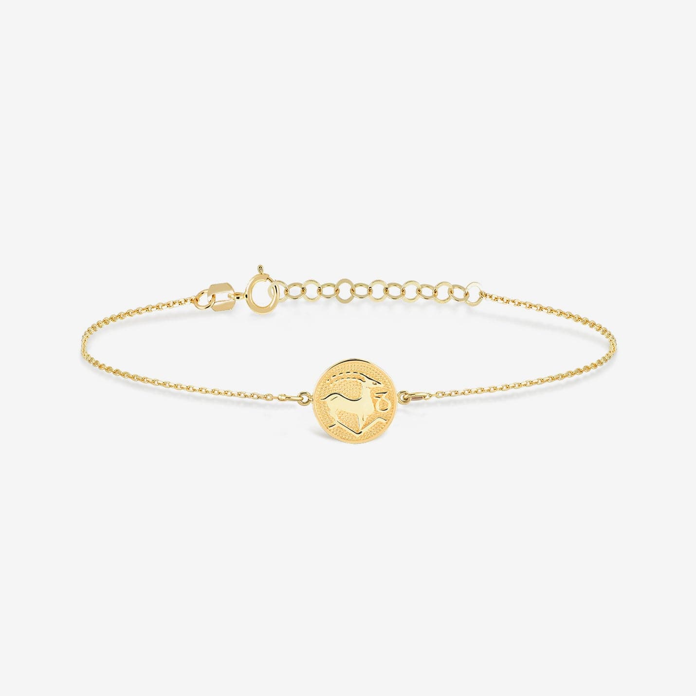 14K Gold Leo Zodiac Bracelet