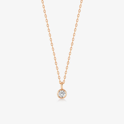 Diamond Solitaire Necklaces in 14K Solid Gold