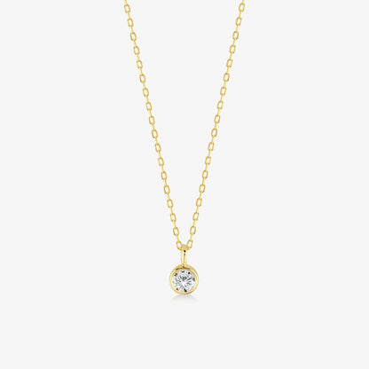 Diamond Solitaire Necklaces in 14K Solid Gold