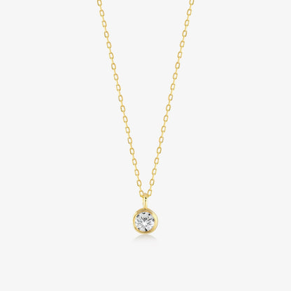 Diamond Solitaire Necklaces in 14K Solid Gold