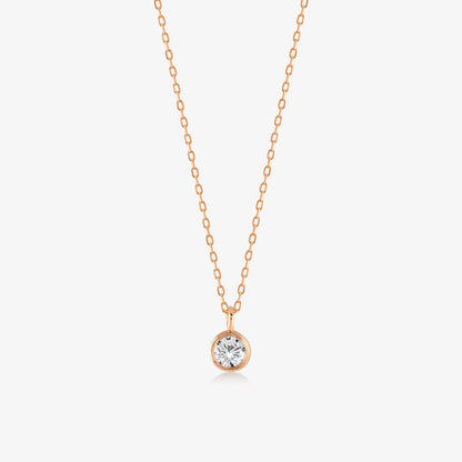 Diamond Solitaire Necklaces in 14K Solid Gold