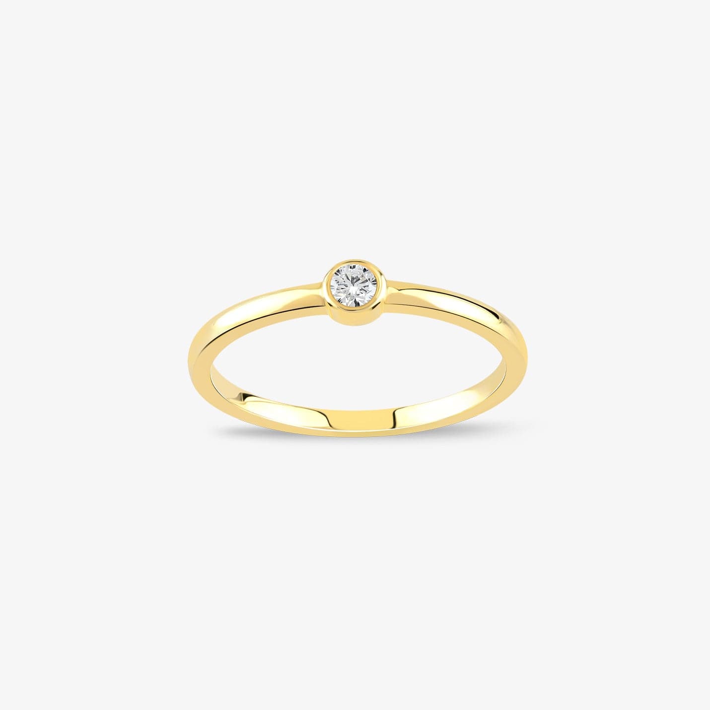 Diamond Solitaire Rings in 14K Solid Gold