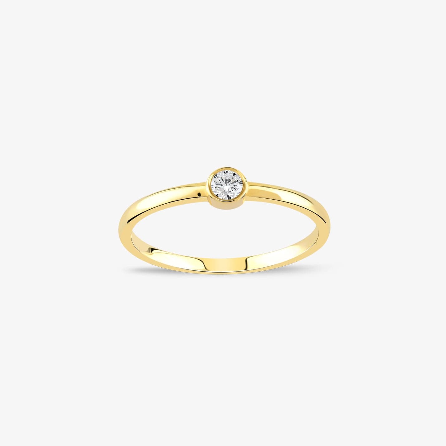 Diamond Solitaire Rings in 14K Solid Gold