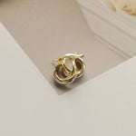 Double Color Ring Earrings - Gelin Diamond