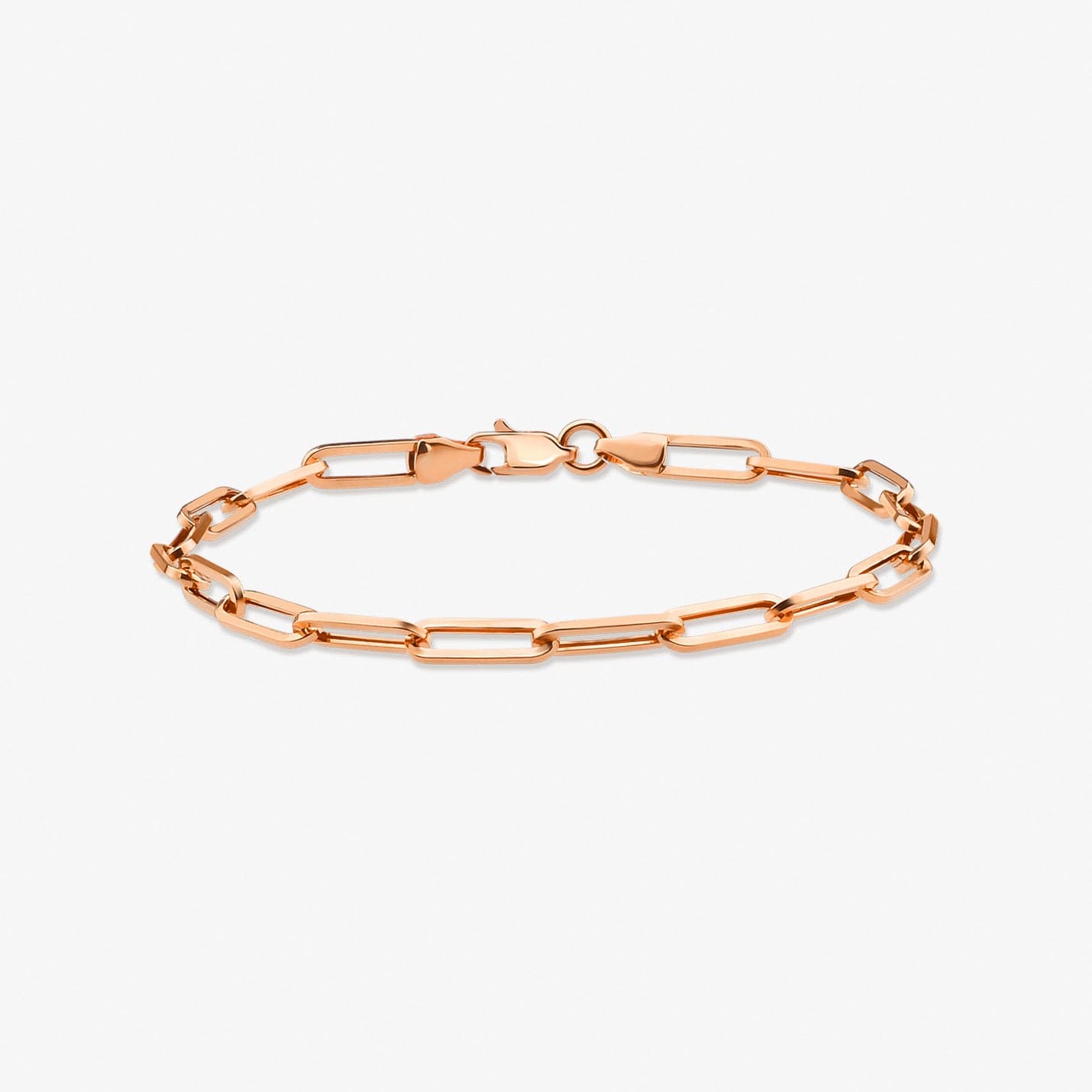 Paperclip Chain Bracelet in 14K Solid Gold