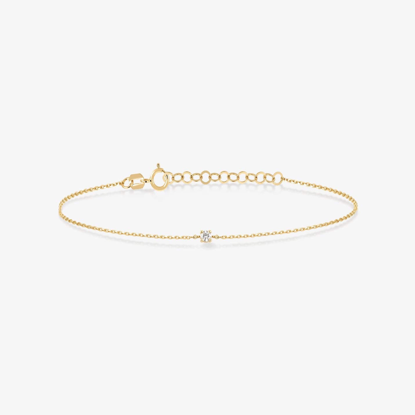 Diamond Solitaire Bracelets in 14K Solid Gold