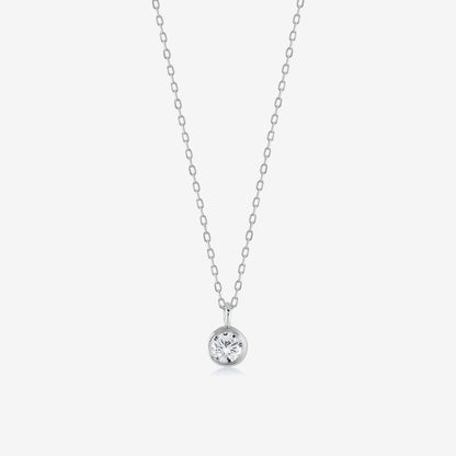 Diamond Solitaire Necklaces in 14K Solid Gold