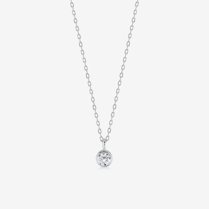 Diamond Solitaire Necklaces in 14K Solid Gold