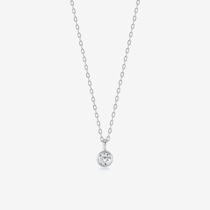 Diamond Solitaire Necklaces in 14K Solid Gold