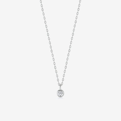 Diamond Solitaire Necklaces in 14K Solid Gold