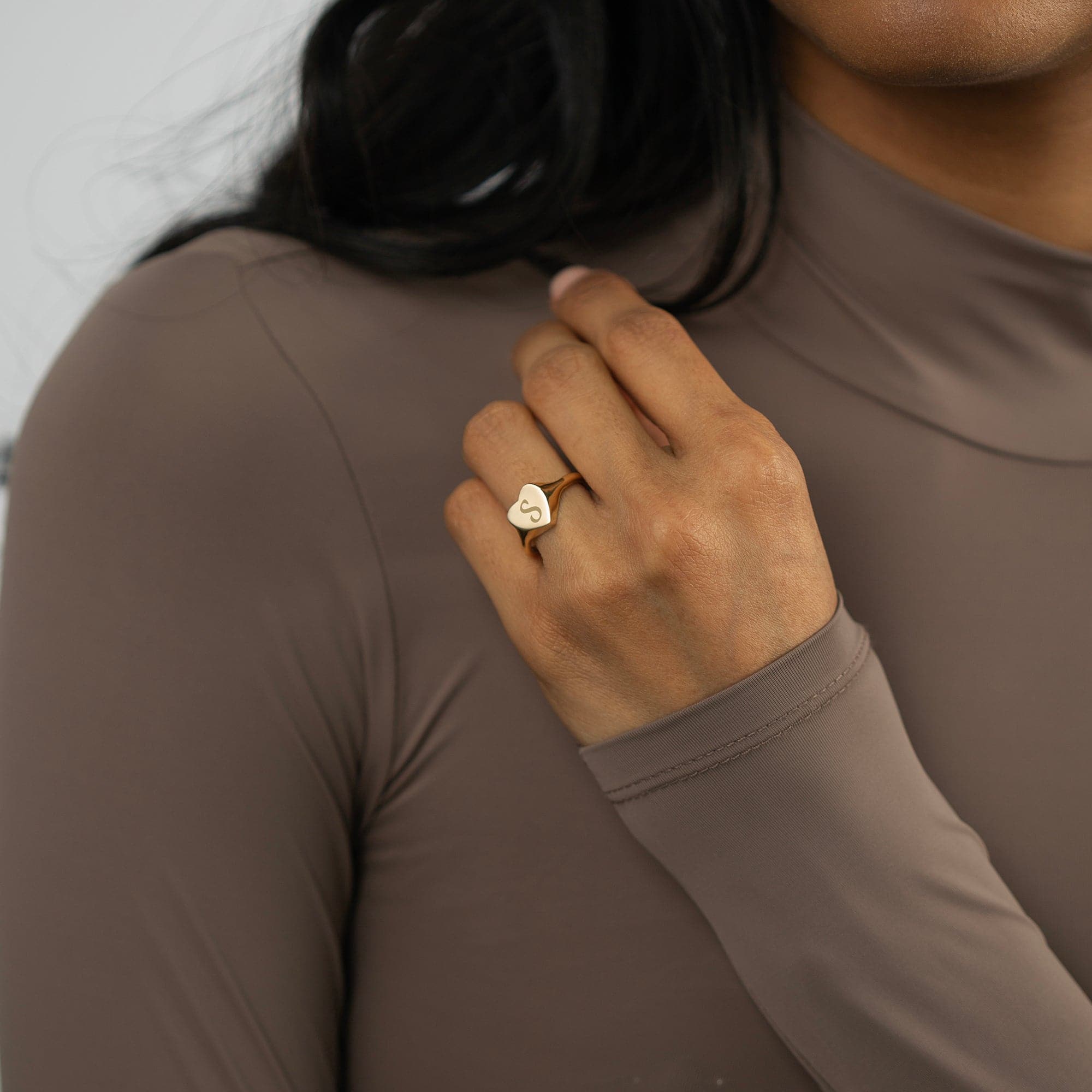 14K Monogram Signet Ring 7 | Cuffed by Nano