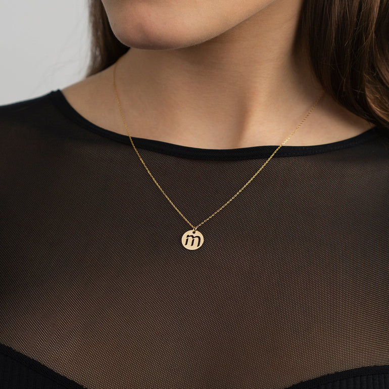 analyse namens Gelukkig is dat Gelin Circle Initial Pendant Necklace in 14k Gold – Gelin Diamond