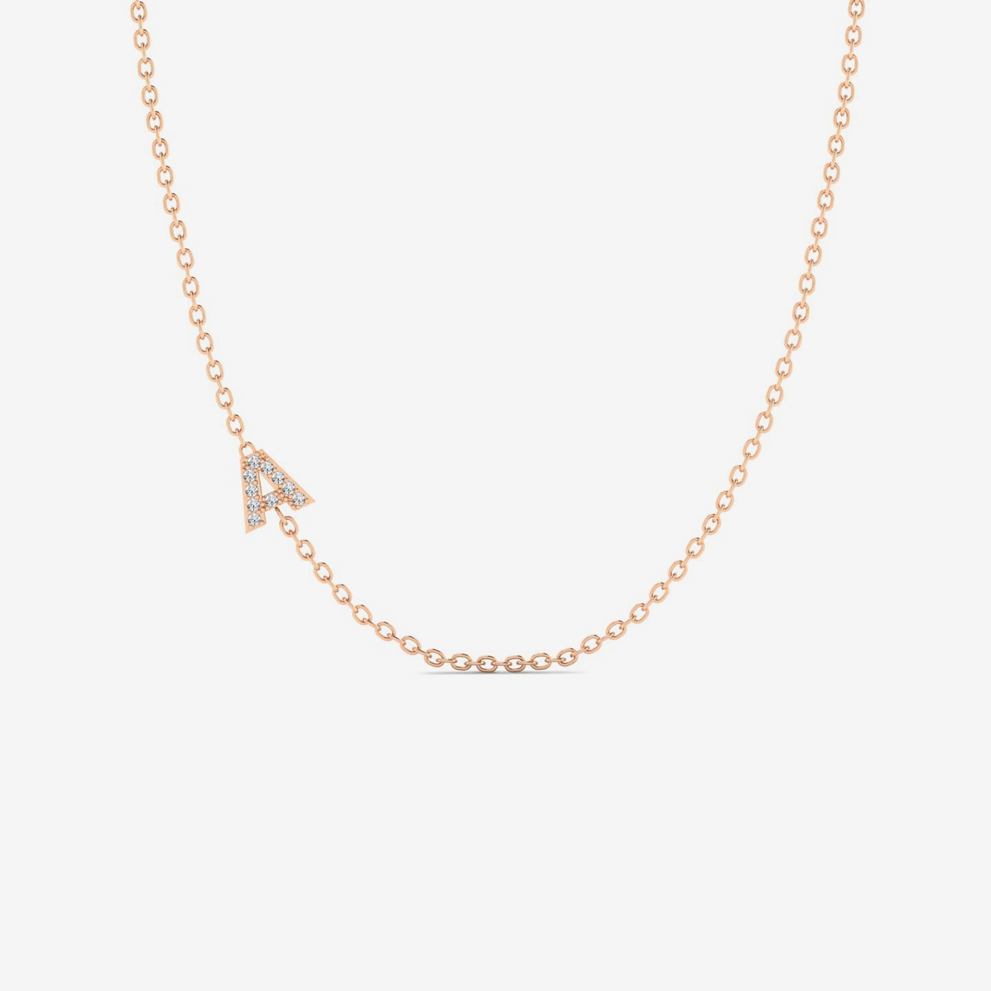 Sideway Initial Necklace 